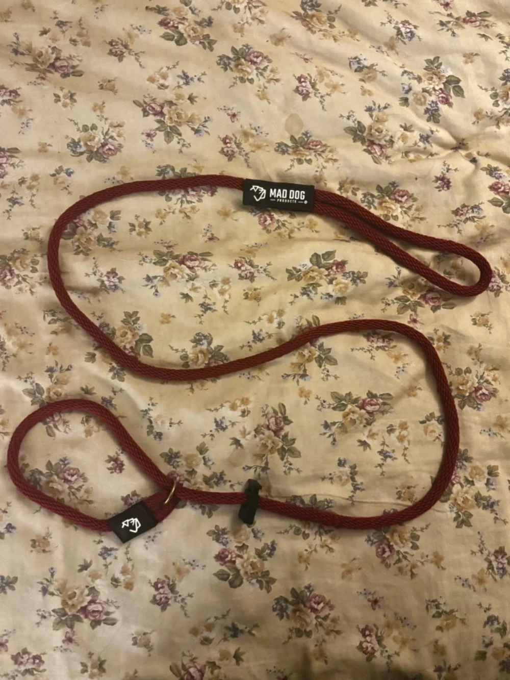 Mad Dog Products English Signature slip leash burgundy